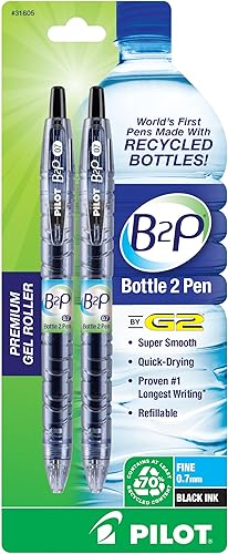 Miniatura 1 de Pilot B2P De botella a bolígrafo. Bolígrafo retráctil de gel hecho a partir de botellas recicladas, Negro 2 - unidades