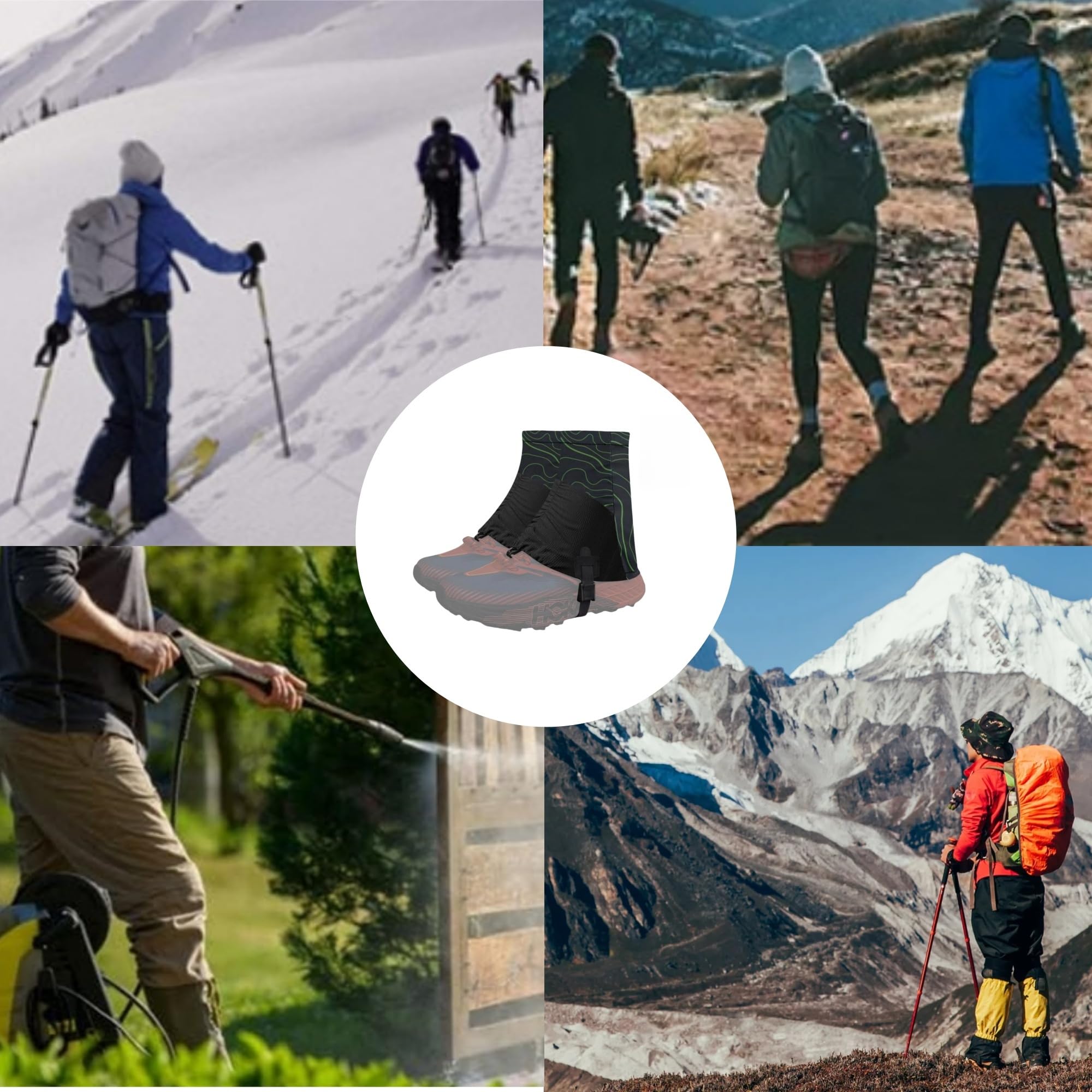 Polainas bajas, polainas de tobillo, protectores de botas de nieve, polainas de zapatos, polainas para botas de senderismo, polainas de pierna, polainas de senderismo impermeables para caza,