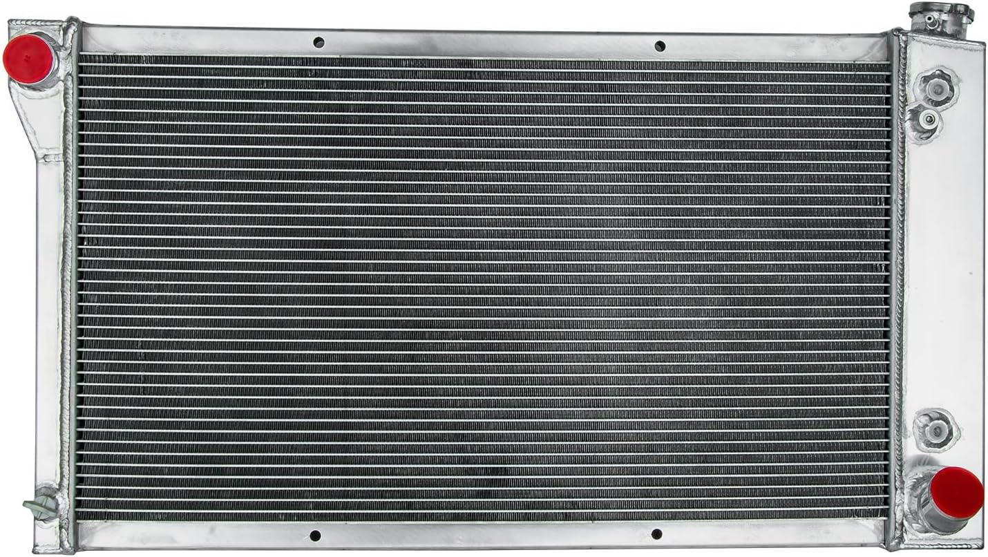 CC369 4 Row Core All Aluminium Radiator Compatible with Chevy/GMC C10 C20 C30 K10 K20 K30 Pickup 1967-1972 1968 69 70 71 (4 Row radiators)