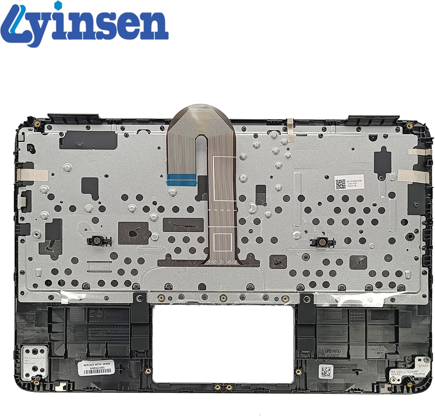 Replacement for HP Chromebook X360 11MK G3 EE Laptop Upper Case Palmrest Keyboard Assembly Part 11.6" M49312-001 Top Cover Black