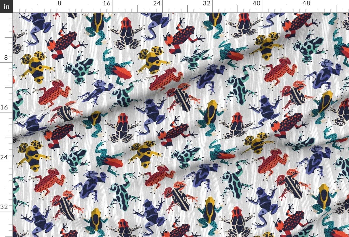 Spoonflower Fabric - Amphibians Dots Tropical South America Frogs Printed on Minky Fabric by The Yard - Sewing Baby Blankets Quilt Backing Plush