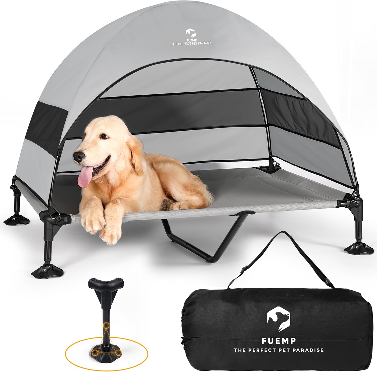 XL Elevated Dog Bed with Canopy | Portable & Cooling | Travel Bag Included XL Elevated Dog Bed with Canopy | Portable & Cooling | Travel Bag Included