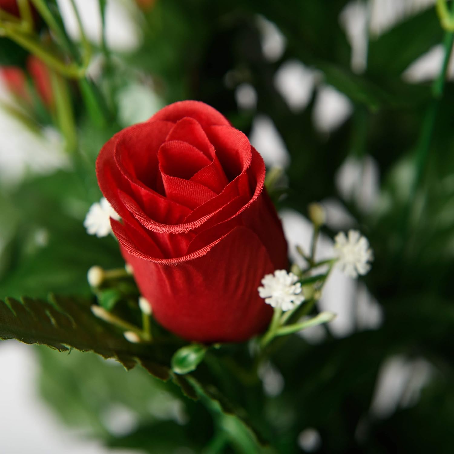 Everlasting Silk Flowers Cemetery Flowers- Red-Roses Artificial Flowers for Graves & Memorials-Beautiful Arrangements for Headstones- Lifelike, Florist-Arranged Bouquet- Lasting & Non-Bleed Colors : Everything Else