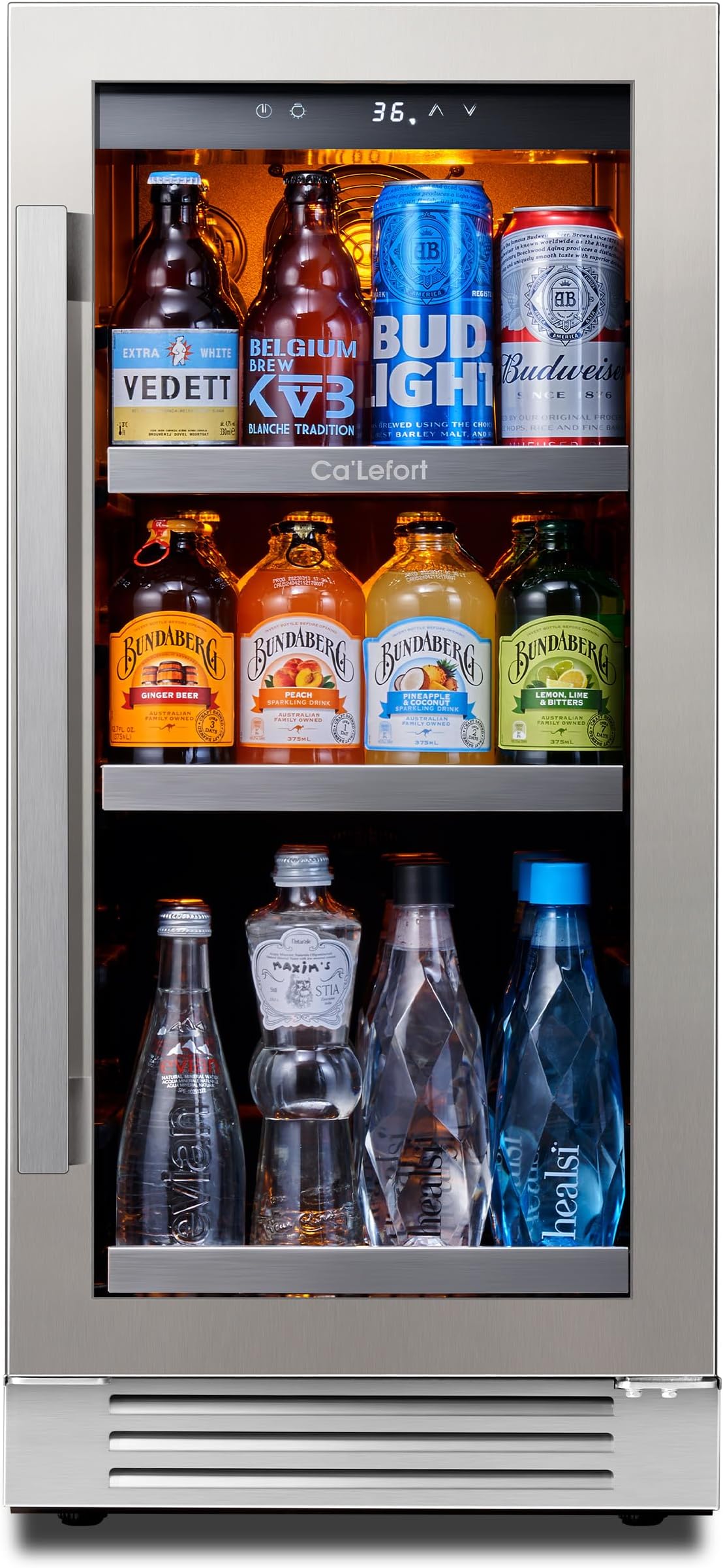 Summit Beverage Cooler, Grey/Clear Appliances