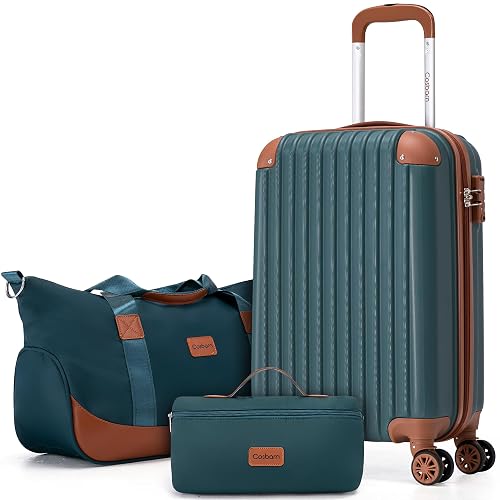 Cosbarn Carry On Luggage Set 3 Piece 20 Inch 22x14x9 with Duffel Bag