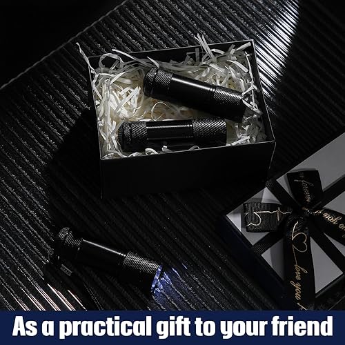 Miniatura 7 de VIHOSE 20 mini linternas a granel, luz de aluminio brillante de mano con cordón, pequeñas linternas LED para niños lectura nocturna, emergencia,