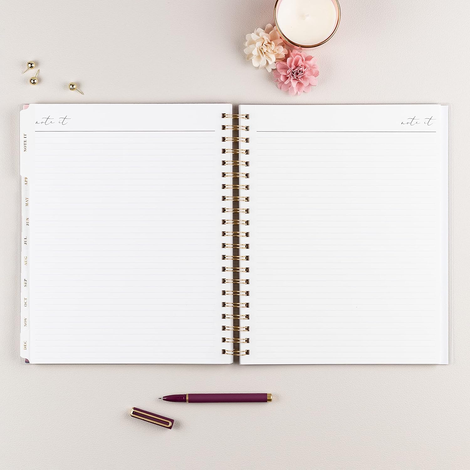 Blue Sky Life Note It 2022 Weekly & Monthly Planner Notes, 8.5" x 11", Frosted Flexible Cover, Wirebound, Leah (139479)
