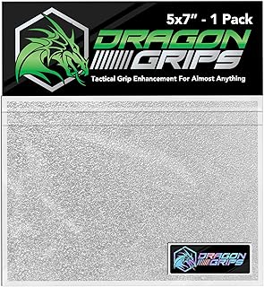 Dragon Grips 5x7 Clear Grip Tape Decal Stickers for iPhone Tablet Mouse Computer Textured Silicone Rubber Traction Grip Adhesive Great for Gaming Mouse Controllers and RC Vehicle Controls (Clear)