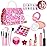 ULOVEME Kids Real Makeup Kit for Little Girls - Real, Non Toxic, Washable Make Up Toy - Umicorn Toys Gift for 3 4 5 6 7 8 9 10 12 Years Old Girls Birthday (Sequin Purse)