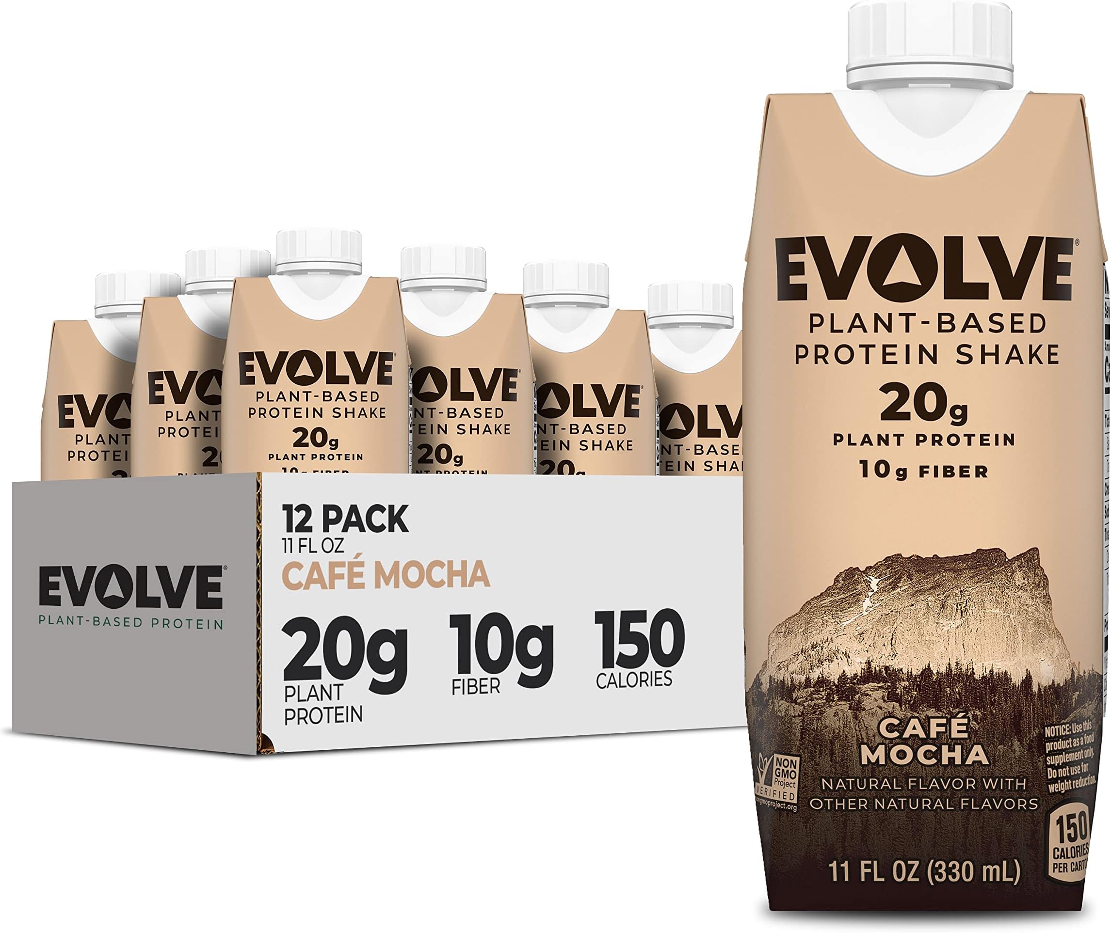 Evolve Plant Based Protein Shake, Café Mocha, 20g Vegan