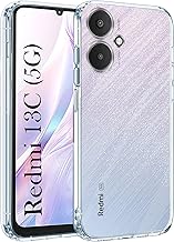 Jkobi Back Cover for Xiaomi Redmi 13C 5G (Silicone Clear Shockproof Case with Camera Protection | Soft and Flexible | Transparent)