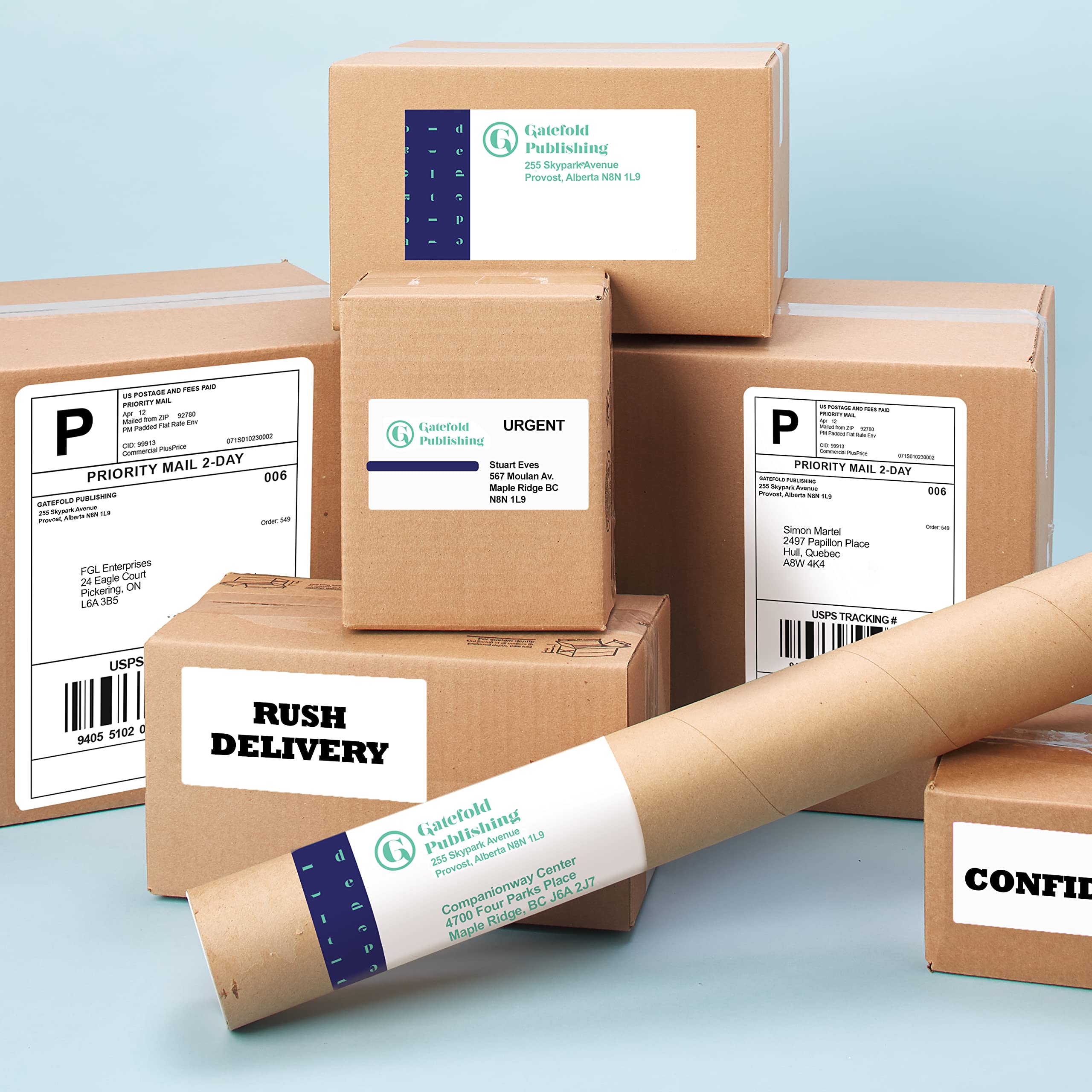 Avery 2x4 Inch White Rectangle Labels - 250 Sheets, 2500 Labels, Permanent Adhesive, Matte Paper For Laser/Inkjet Printers