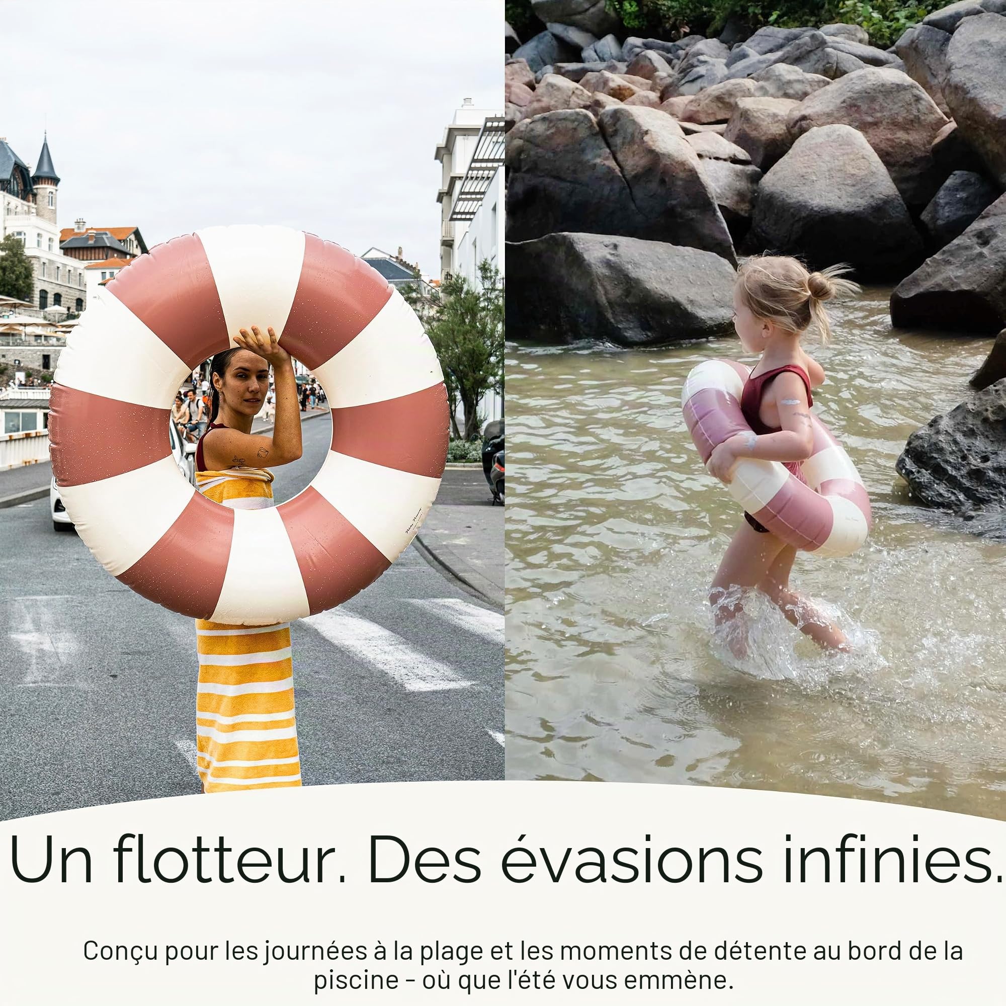 Bouée de natation Sally 90 cm - Dark Rose - Petites Pommes