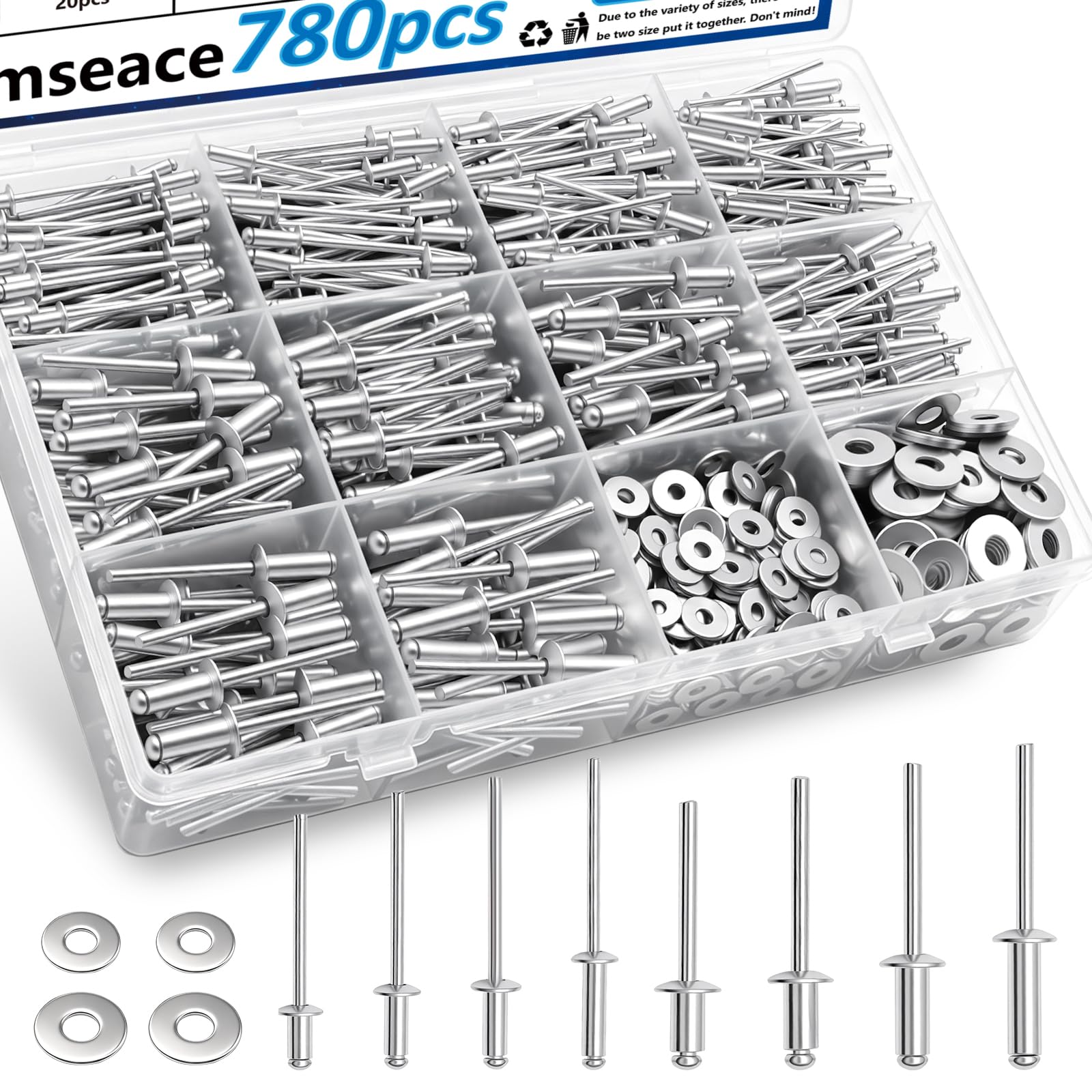 Stainless Steel Rivets Kit - 1000 Pcs -9