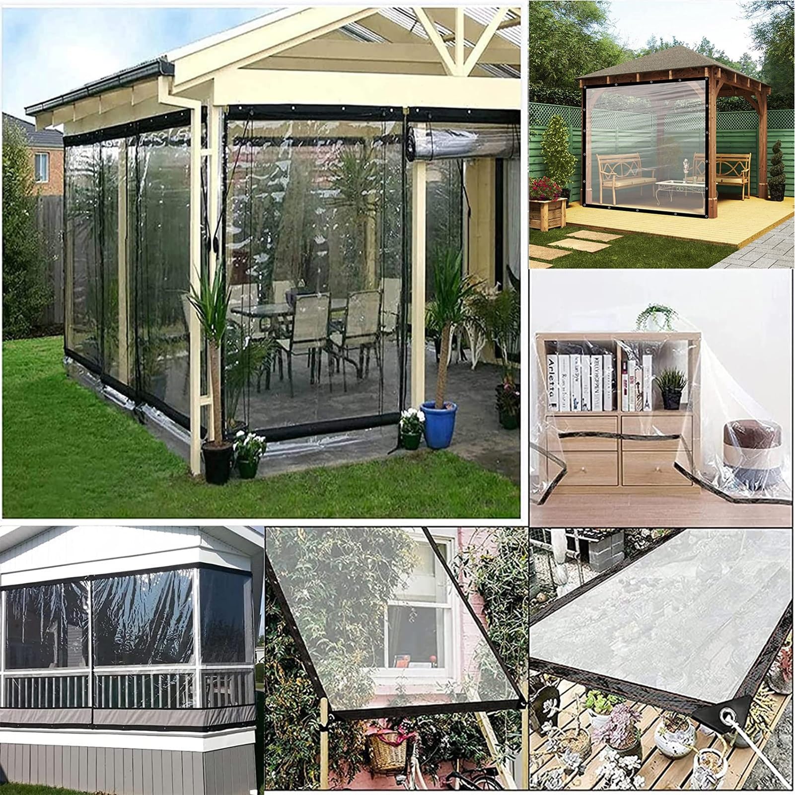 Telone Trasparente In PVC Con Occhielli - Impermeabile, Anti-UV Per Esterno | 3x1 Metri - Foto 4