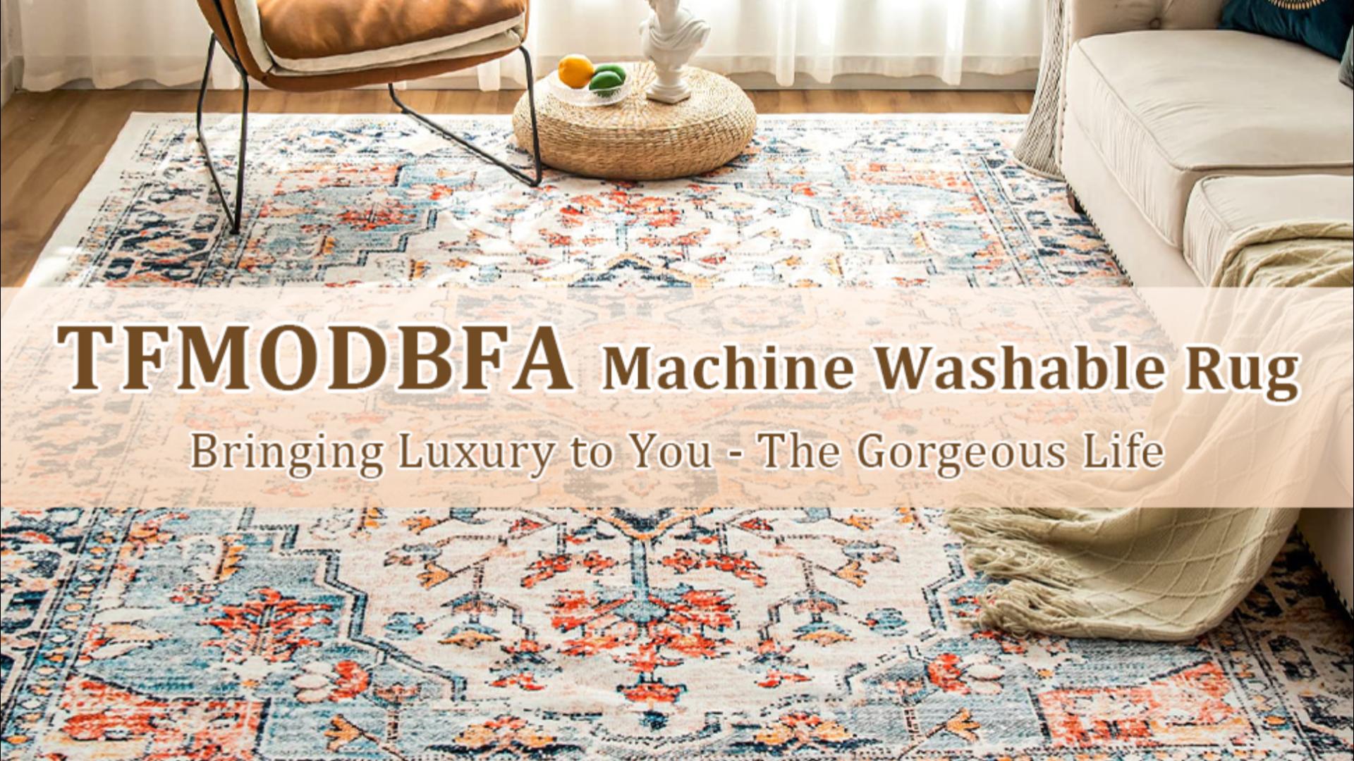 TFMODBFA Rug Vintage Carpet - 160 * 230cm Non-Slip Washable Carpet