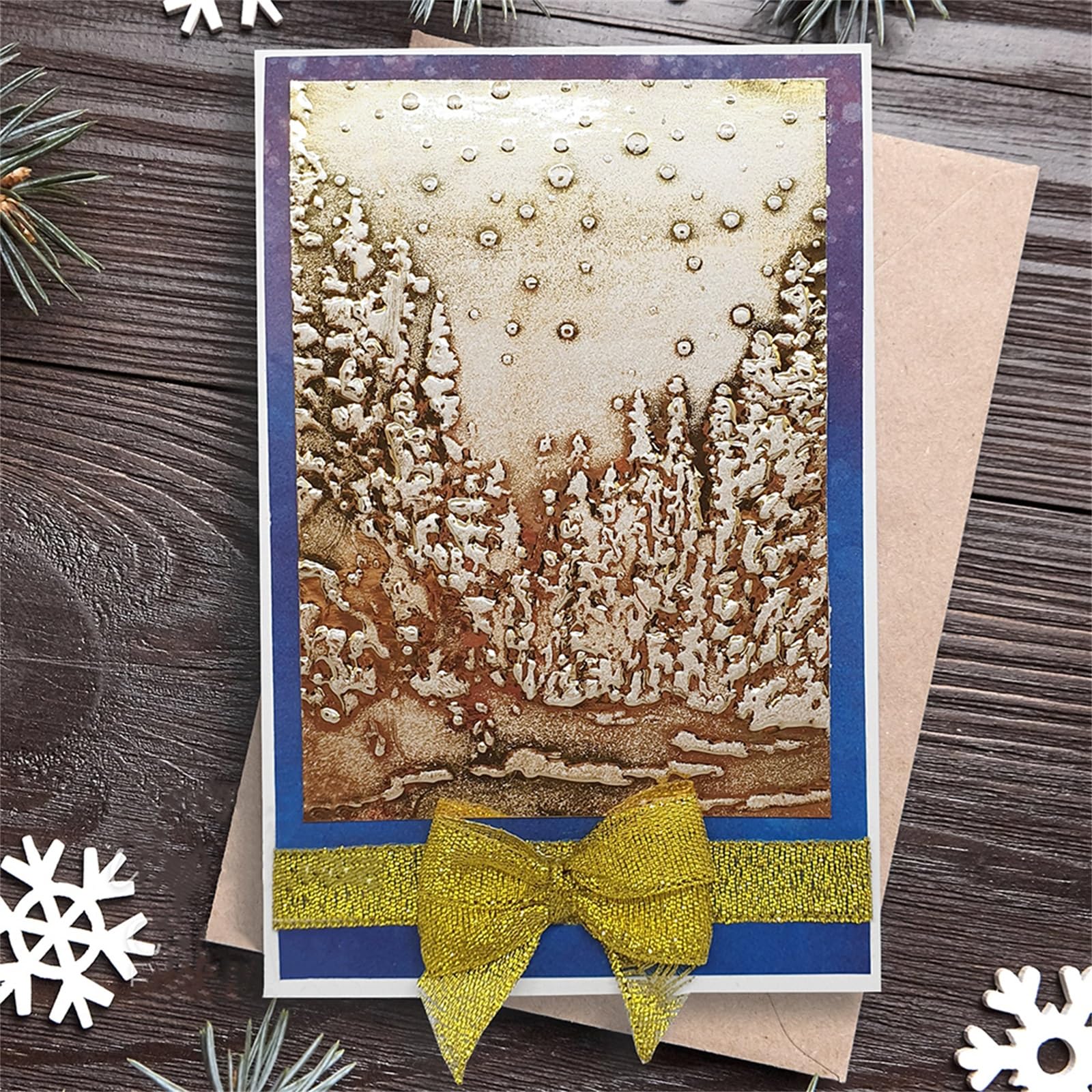 Carpetas De Plástico Copos De Nieve Navidad 10.4 X 14.7 Cm