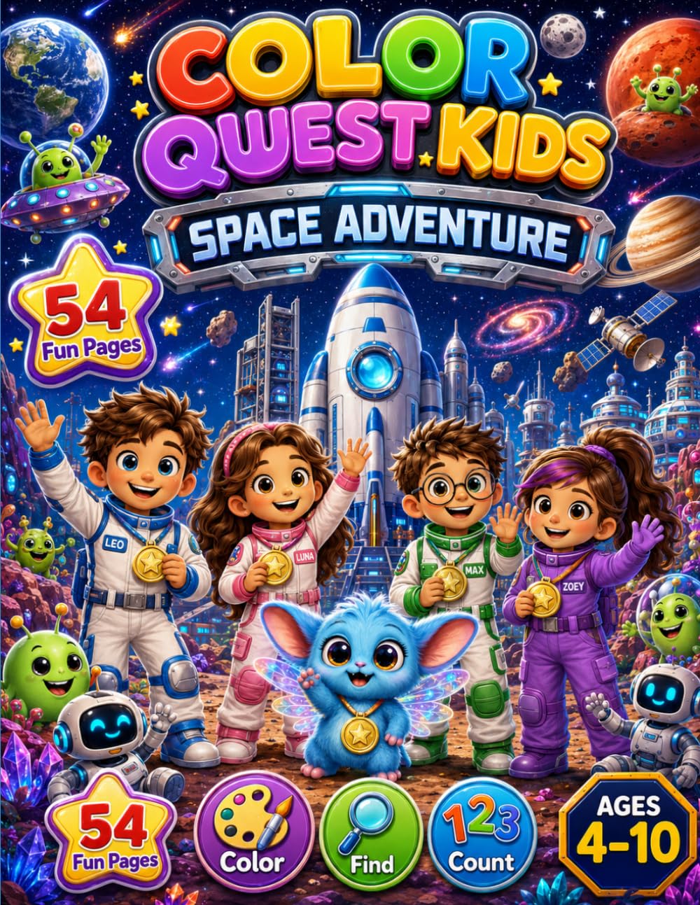 Color Quest Kids Space Adventure: Fun Space Coloring Adventures
