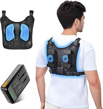 [新品] ペルチェ ベスト 冷却ブレート付き 冷却ベスト バッテリーセット Amazon.co.jp: ペルチェ ベスト【40000mAh大容量&人間体学対応冷却