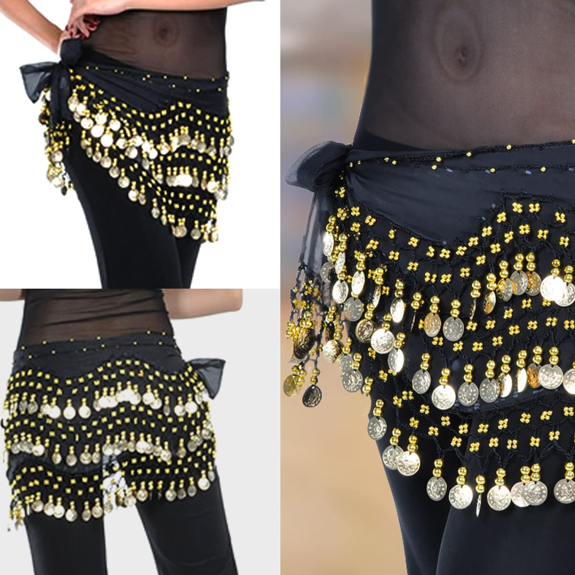 Cintura Per Danza Del Ventre - Sciarpa Per Danza Del Ventre Con Perline - Foto 11