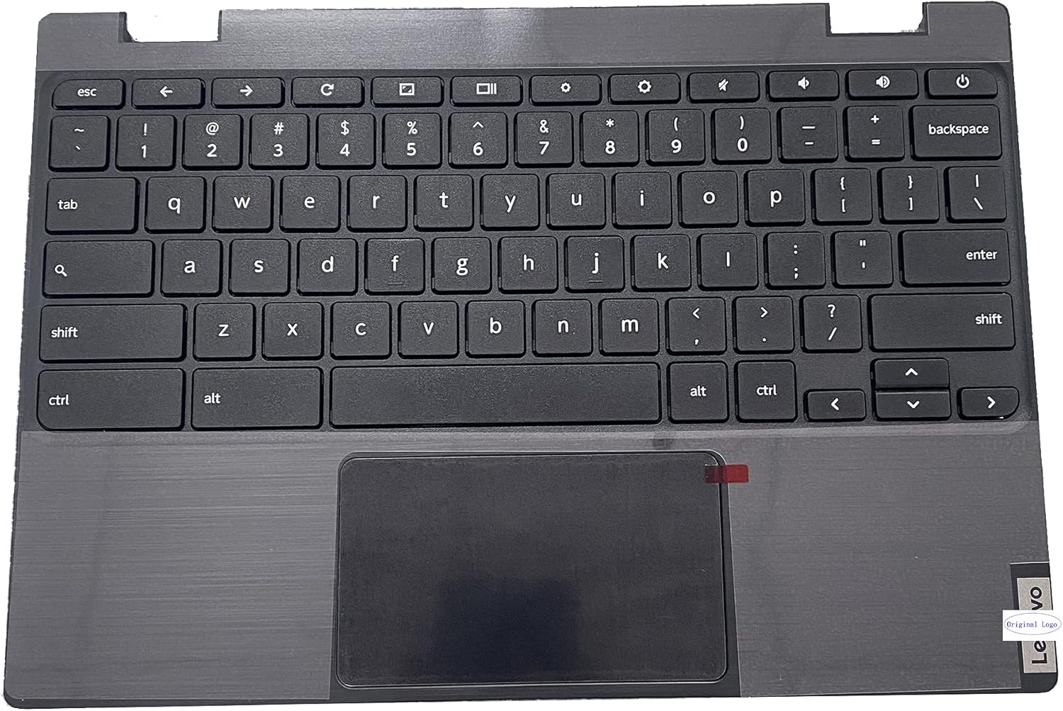 New Genuine Replacement for Lenovo Chromebook 100E 2nd Gen MTK Laptop Upper Case Palmrest Keyboard Touchpad Assembly Part 5CB0U26489 5CB0X55485, Black, 11.6 inch
