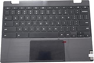 New Genuine Replacement for Lenovo Chromebook 100E 2nd Gen MTK Laptop Upper Case Palmrest Keyboard Touchpad Assembly Part 5CB0U26489 5CB0X55485, Black, 11.6 inch