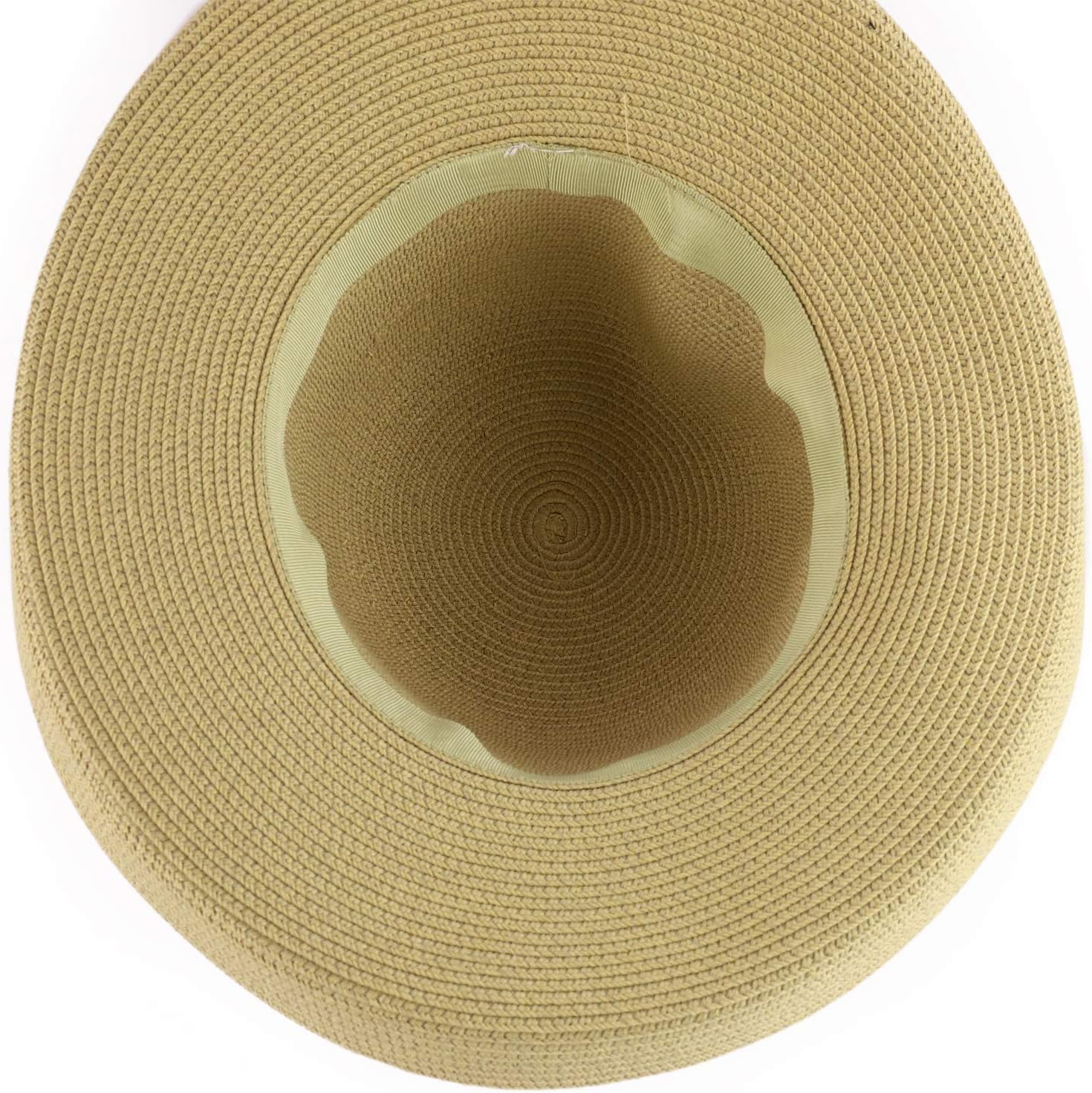 Trendy Apparel Shop Women's UPF 50+ Soft Paper Braid Large Kettle Brim Sun Hat
