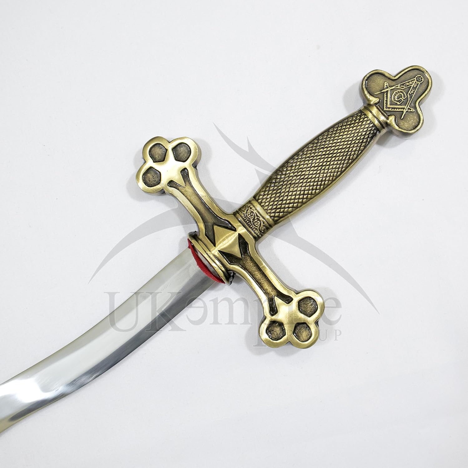 Premium Masonic Master Mason Sword with Black Leather Case (Set of 2) – Square and Compass with G Swords | Freemasons Daggers