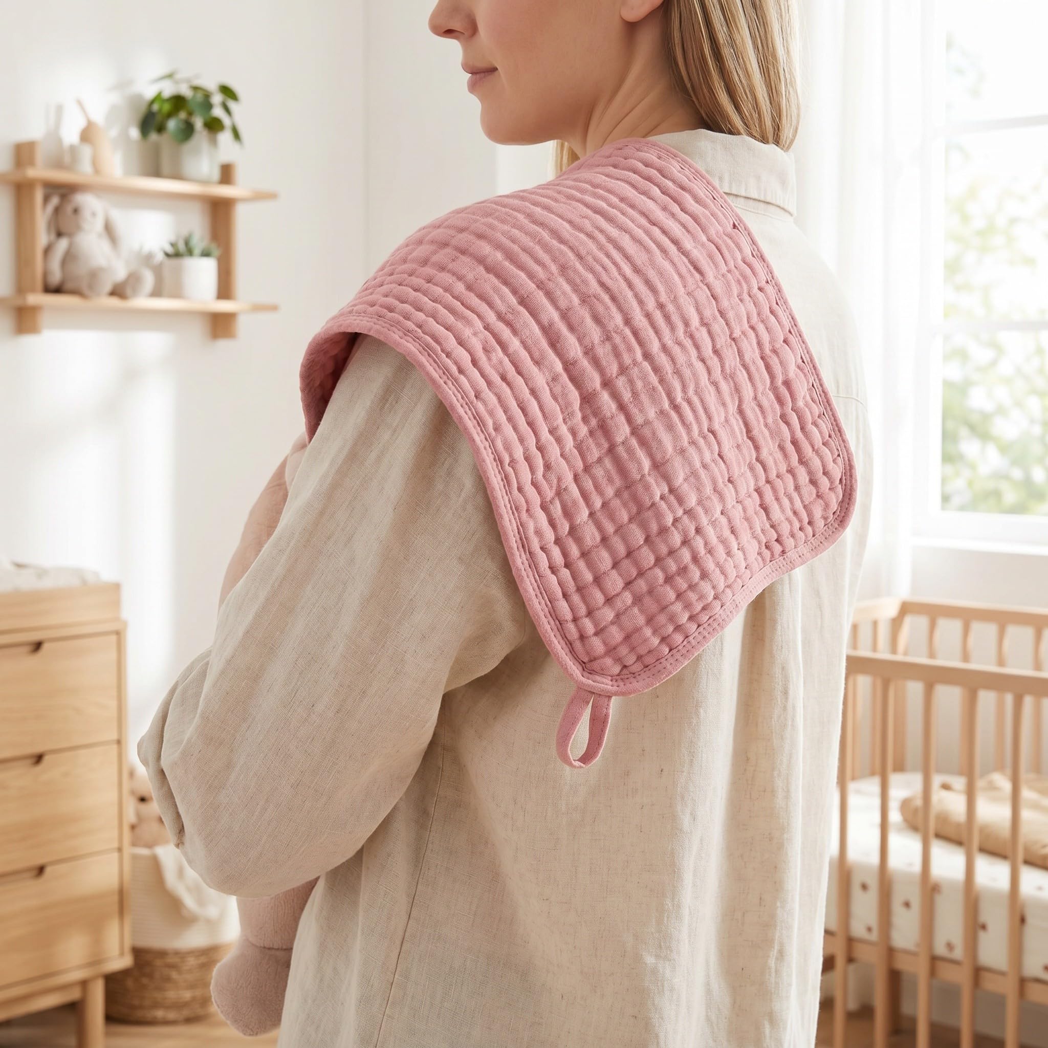 OUNONA 12 paños para eructar de bebé: Toallas de Muselina ultrasuaves con cordón - Artículos Esenciales para recién Nacidos - Paños absorbentes Lavables para babear y regurgitar.