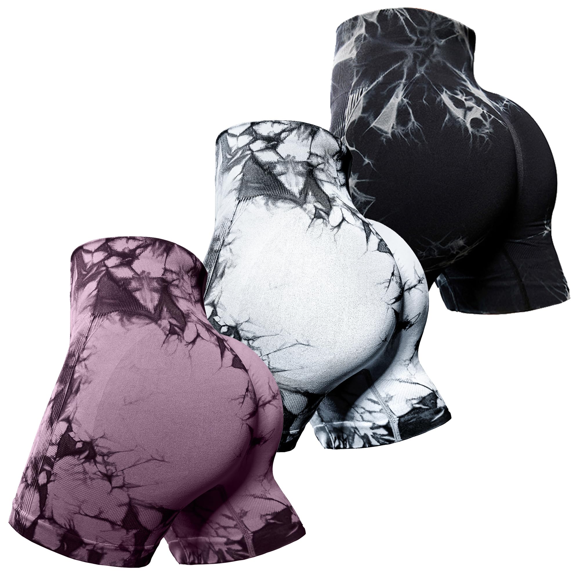 OVESPORT Workout Shorts for Women Scrunch Butt Lifting High Waisted Yoga Gym Seamless Booty Biker Shorts