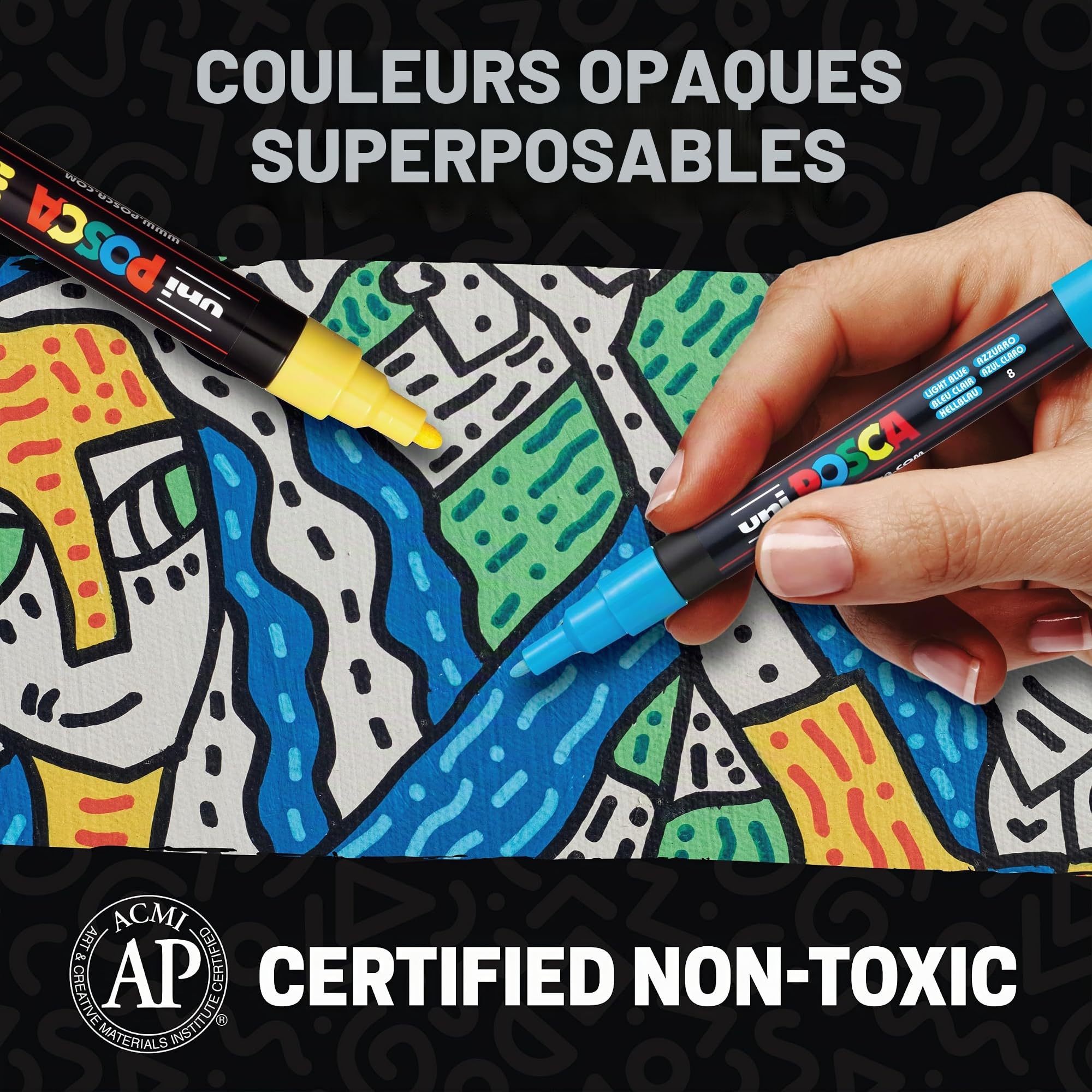 Posca PC8K/15 Boîte de 15 Marqueurs Assortis
