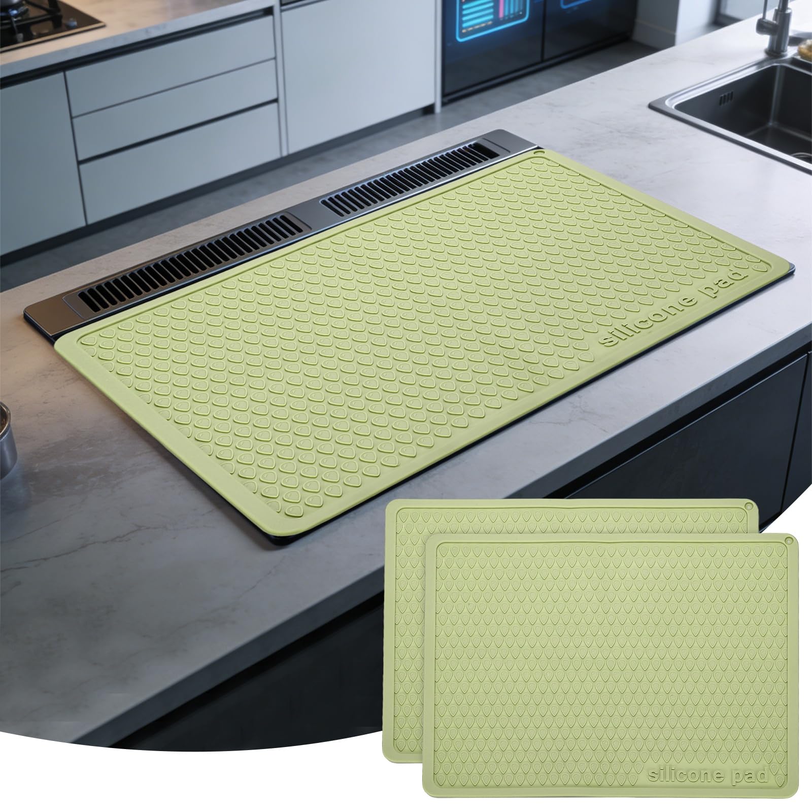 Alfombra de secado de silicona PATIKIL para proteger la encimera de la cocina del calor