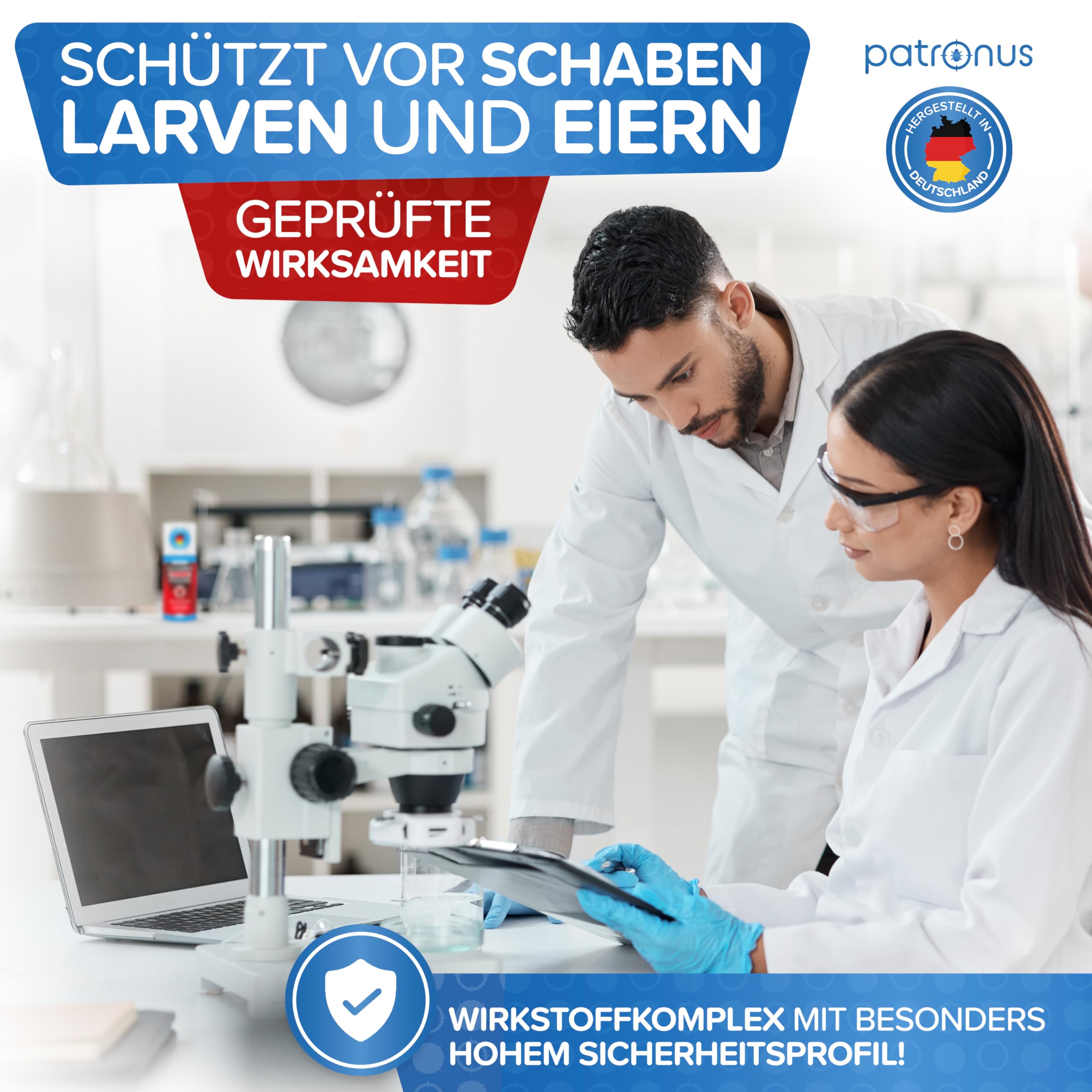 Patronus Schaben Power Fogger mit maximaler Sofortwirkung [2x 150 ml] | effektiver Vernebler zur Abwehr von Schaben & Kakerlaken, ideal für kleine Schaben-Verstecke - aus deutscher Produktion