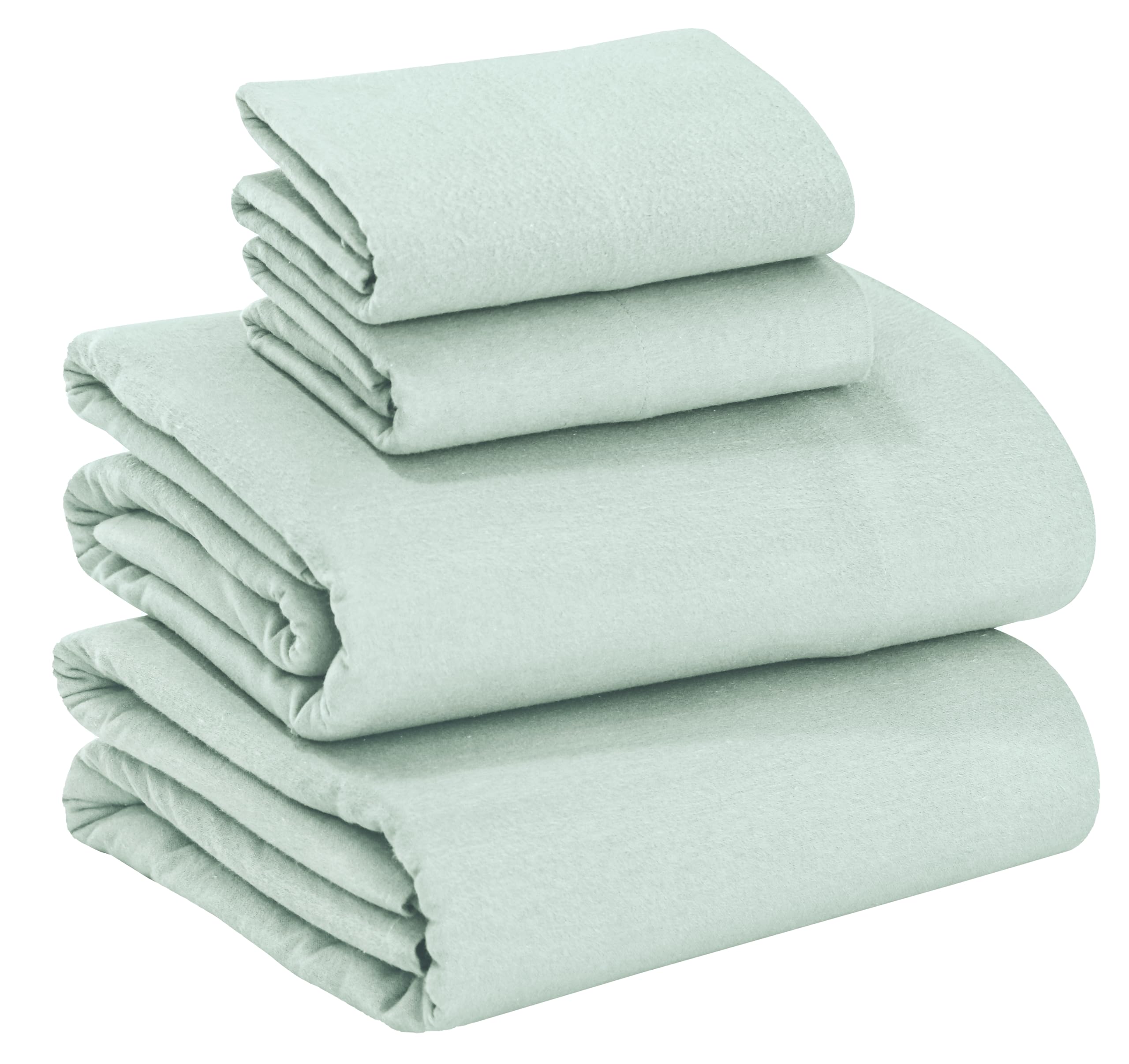 RUVANTI Flannel Sheets Queen Size - Velvety Soft Comfortable - 100 Cotton Brushed Bed Sheet Set - Deep