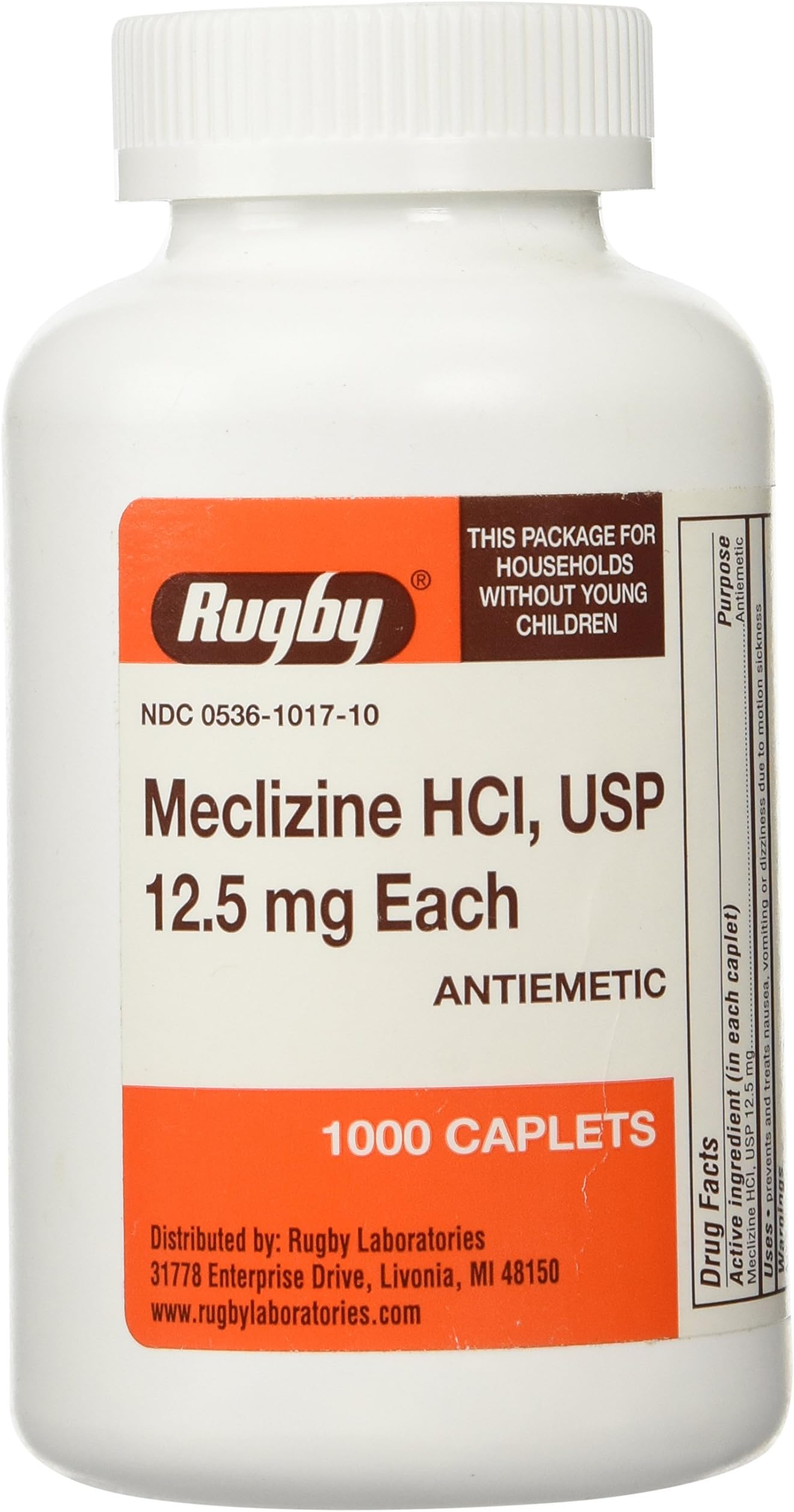 MECLIZINE TABS 12.5 MG OTC*RUG Size: 1000