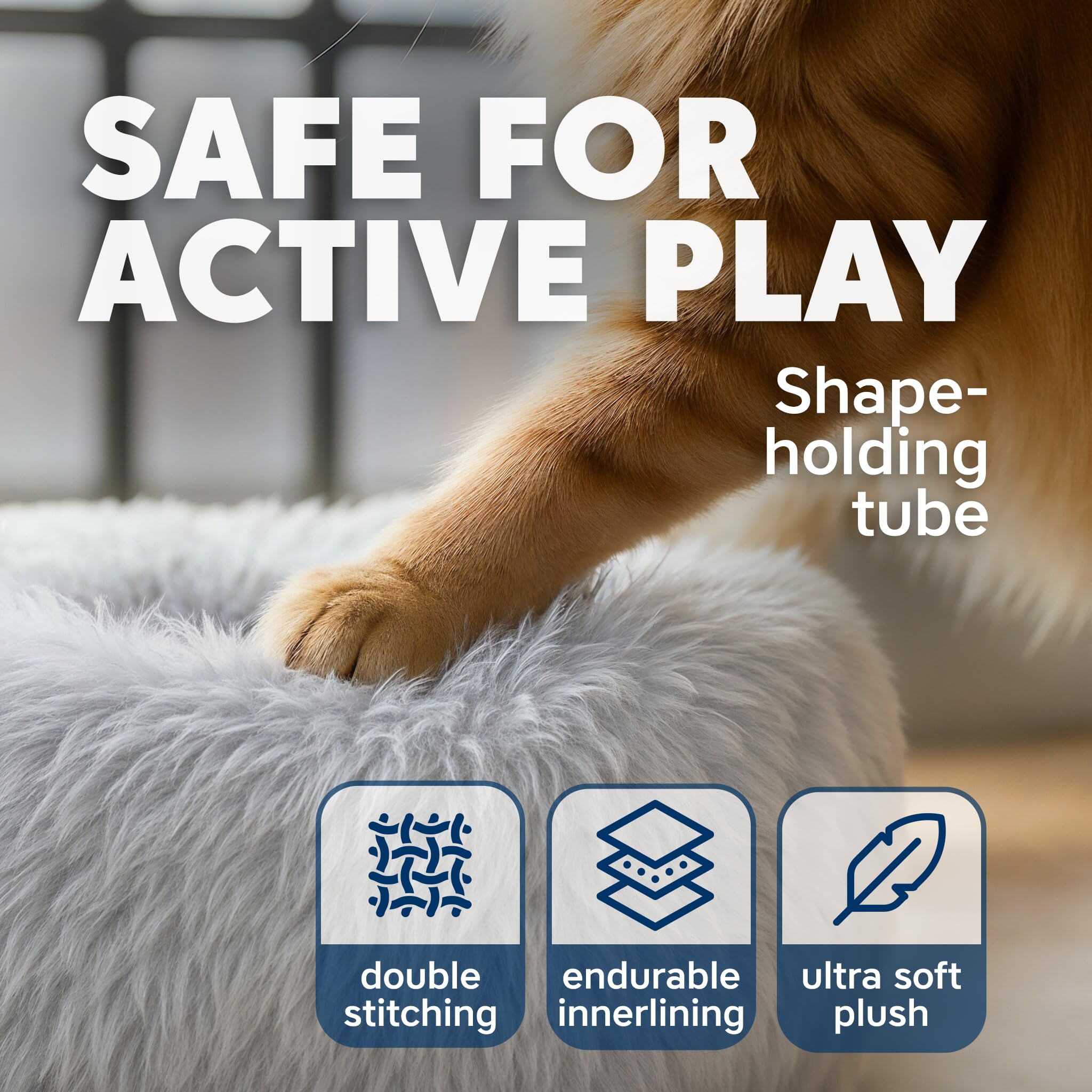 Tunnel et jouets pour chat d'intérieur – Tunnel pliable pour chat d'intérieur + jouets pour chat – Lit tunnel en peluche confortable pour chat – Tunnel pour chat et chaton sûr pour chatons d'intérieur