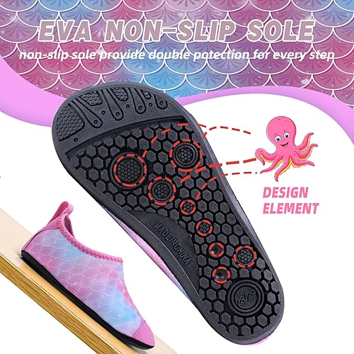 Miniatura 5 de Zapatos de agua para niños pequeños antideslizantes ligeros atléticos para playa piscina para niños y niñas