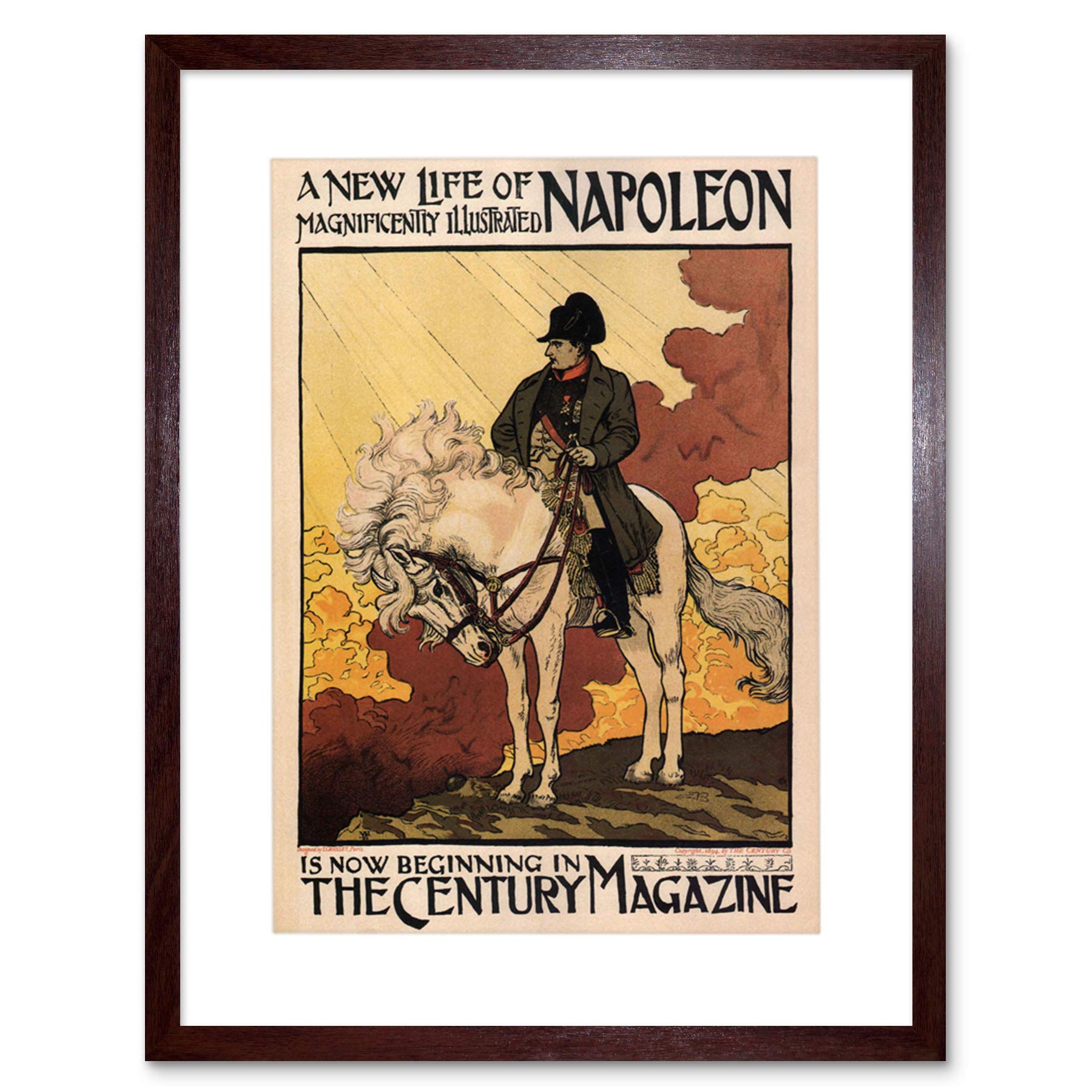 Wee Blue Coo Century Magazine Napoleon Ad Retro Picture Framed Wall Art Print
