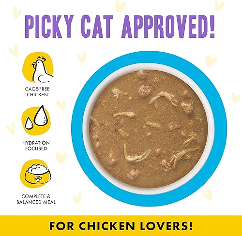 Miniatura 3 de B.F.F. OMG - Best Feline Friend Oh My Gravy!, Chicken Cloud 9 con pollo en salsa, lata de 2.8 onzas (paquete de 12)