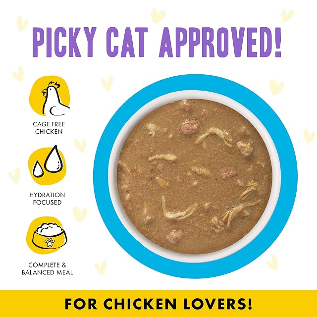 Foto 3 de 8 de Weruva B.F.OMG - Best Feline Friend Oh My Gravy!, Chicken Cloud 9 with Chicken In Gravy, 2.8oz Can (Pack of…