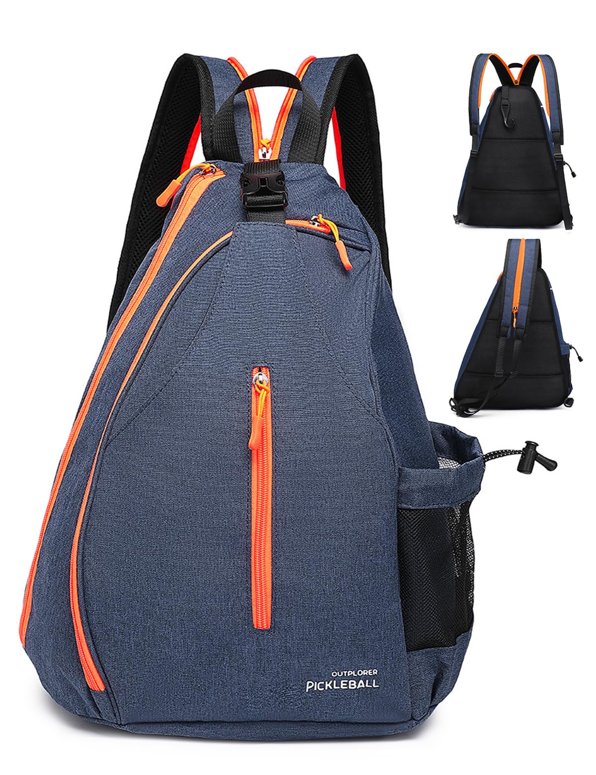 OUTPLORER Pickleball Bags for Women Pickleball Paddle Bag Sports Adjustable Sling Bag with Fence Hook Crossbody Backpack Fits to the Courts