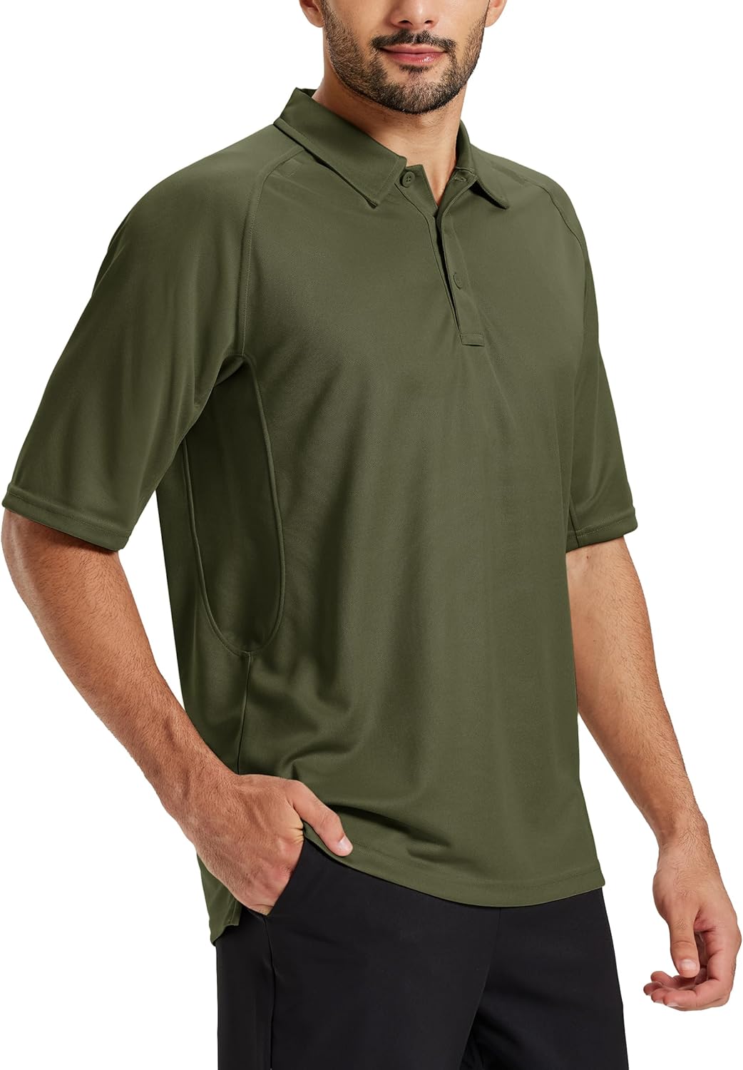 TACVASEN Polo Shirts for Men Short Sleeve Dry Fit Collared Shirt UPF 50+ Performance Work Athletic Tactical Golf Polos - Image 2