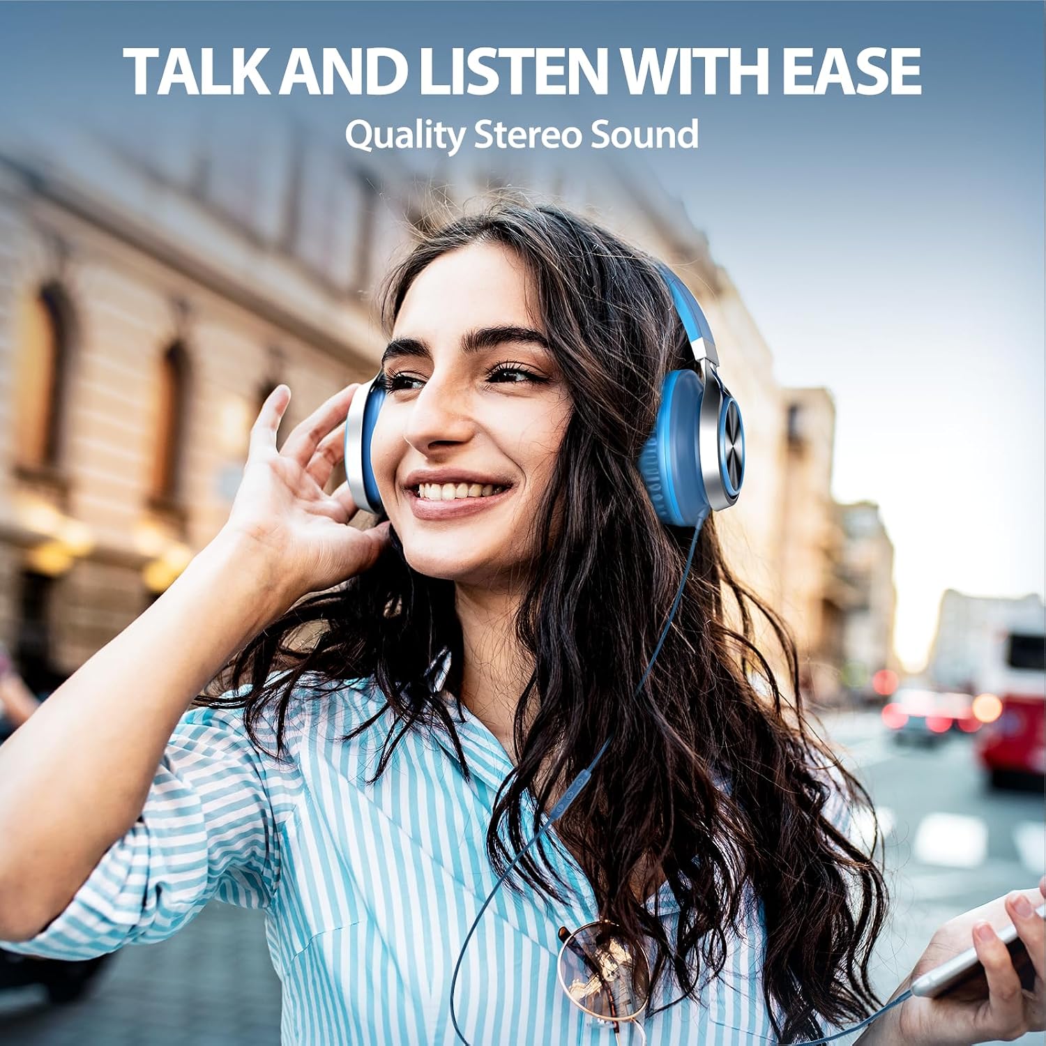  USB C Headphones Wired with Mic & Volume Control, Noise Isolating Over-Ear Headphones, Tangle-Free Plaiting Line, Foldable Headphone for School/Travel/iPad,Tablet,iPhone 17/16/15 thumbnail