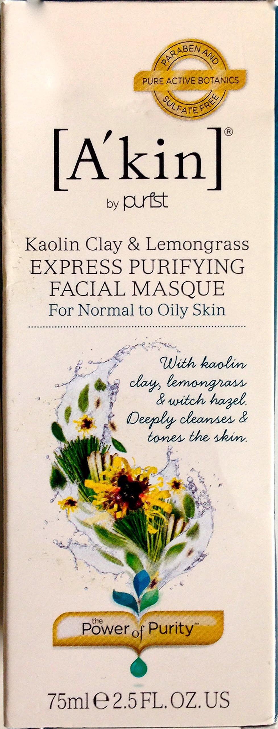 A'kin Kaolin Clay & Lemongrass Express Purifying Facial Masque