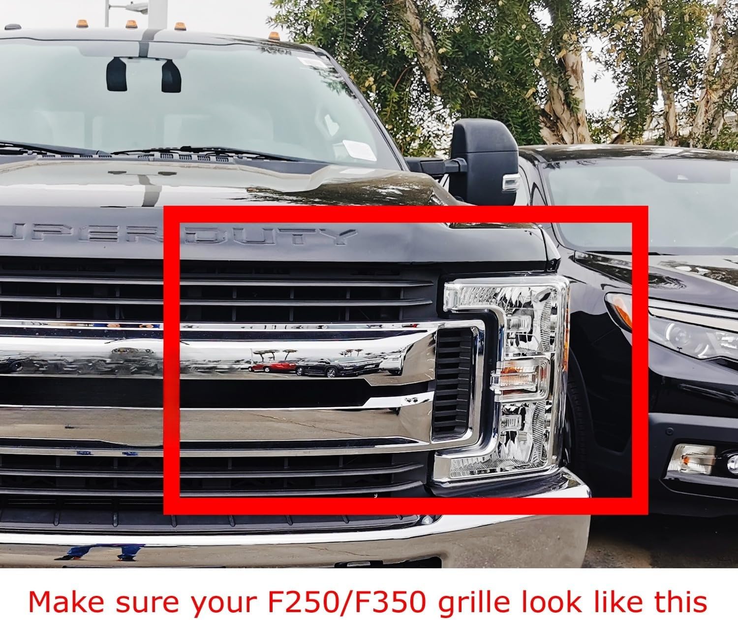iJDMTOY Front Grille Side Mount Xenon White LED Daylight Driving Light Kit, Compatible With 2017-2019 Ford F250 F350 F450 XL XLT