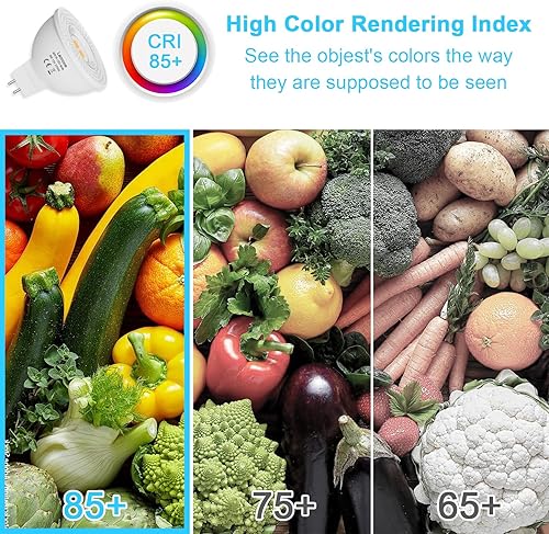 Miniatura 4 de Bombilla LED MR16 de 5 W, equivalente a halógeno de 35 W a 50 W, focos de bajo voltaje de 12 V con larga vida útil para paisaje, acento, empotrado,