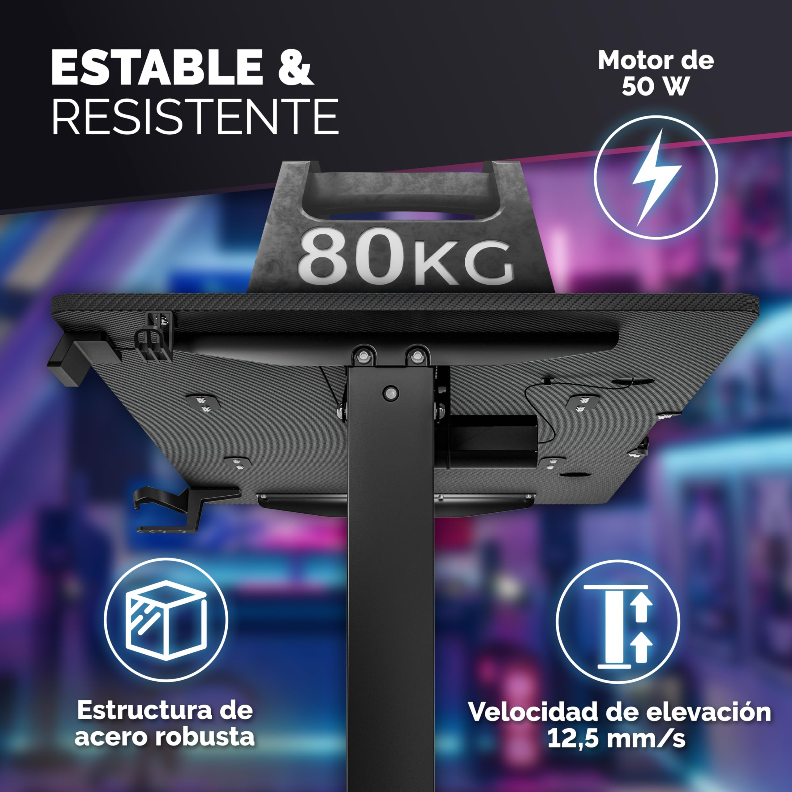CASARIA® Escritorio Eléctrico Regulable Altura 120x60cm Mesa Elevable 80Kg LCD Función Memoria Temporizador USB-C/A Home Office Oficina Negro | Eléctrico, Altura ajustable 72 a 117cm, función de memoria, cargador inalámbrico con USB-C y USB-A