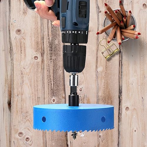 Miniatura 4 de Sierra de agujero bimetálica de 6 pulgadas para madera, cortador de agujeros de 5.906 in para luces empotradas, broca de sierra de agujero de