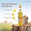Patanjali Groundnut Oil 1L/850g Bottle, Kacchi Ghani, Virgin, Unrefined, Cold pressed, Edible Oil for Cooking, Baking & Frying for Rich Flavour & Nutrition gallery image
