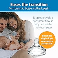 Vista 4 de Dr. Brown's Opciones + Biberón de cuello ancho, 9 onzas